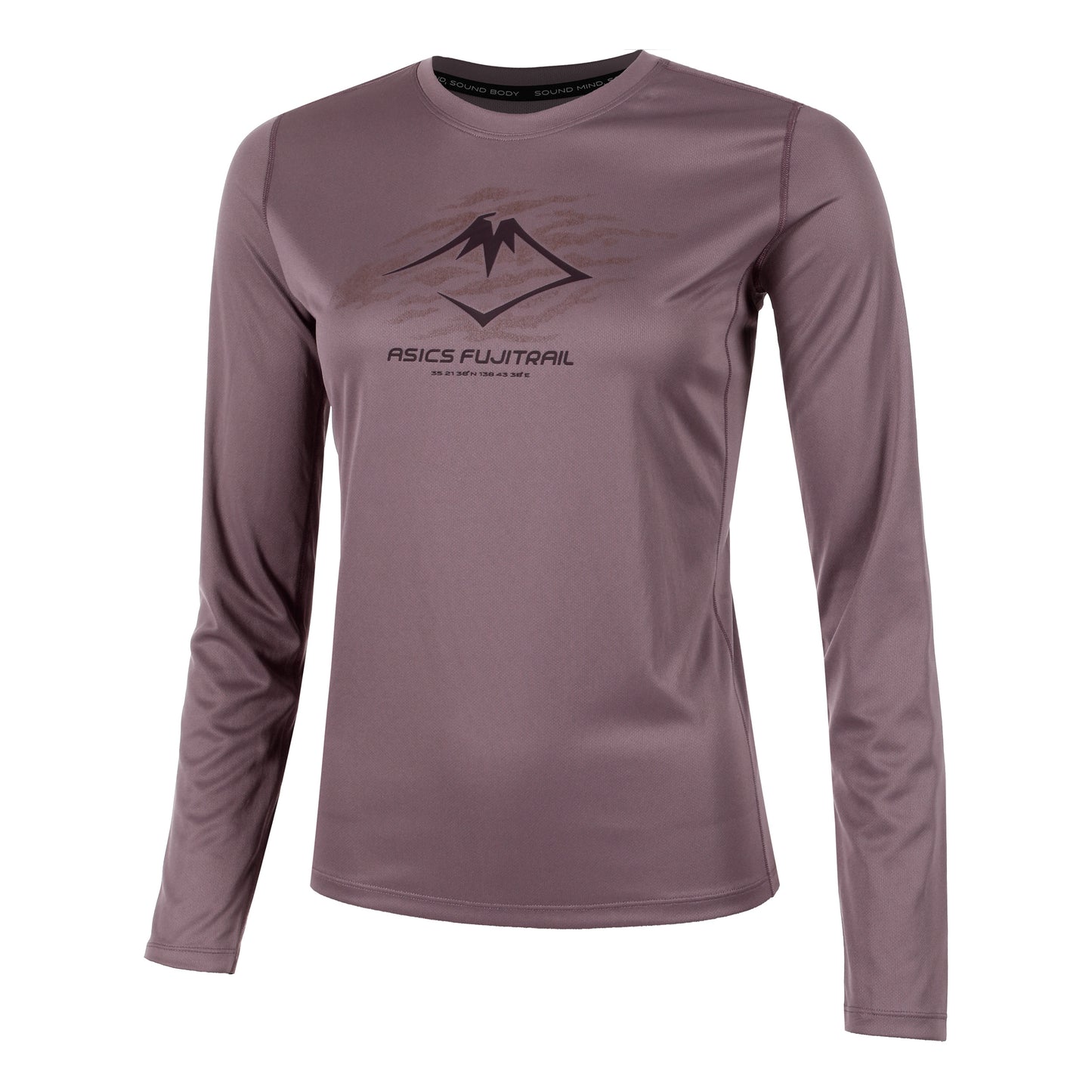 ASICS Fujitrail Logo Haut manches longues Femmes - berry,