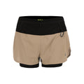 Fujitrail 2in1 Short de running Femmes - beige, noir