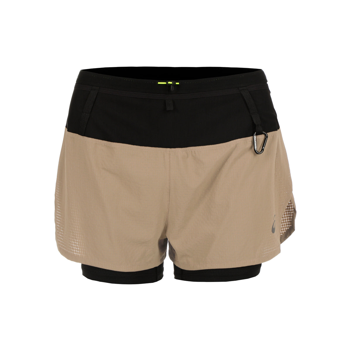 ASICS Fujitrail 2in1 Short de running Femmes - beige, noir