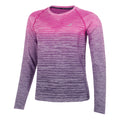 Seamless Haut manches longues Femmes - pink, bleu foncé