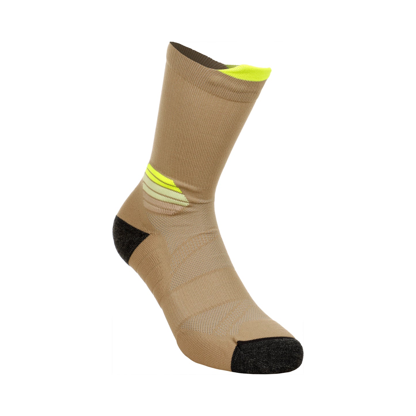 ASICS Fujitrail Run Crew Chaussettes de running Unisex - marron, jaunes fluo