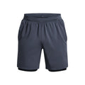 Launch 7in 2in1 Shorts Hommes - gris, noir