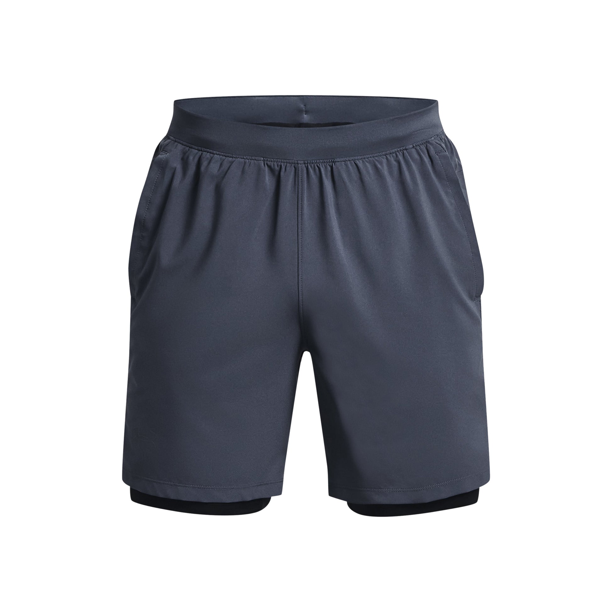 Under Armour Launch 7in 2in1 Shorts Hommes - gris, noir