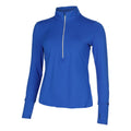 Qualifier Run Half-Zip Haut manches longues Femmes - bleu, blanc