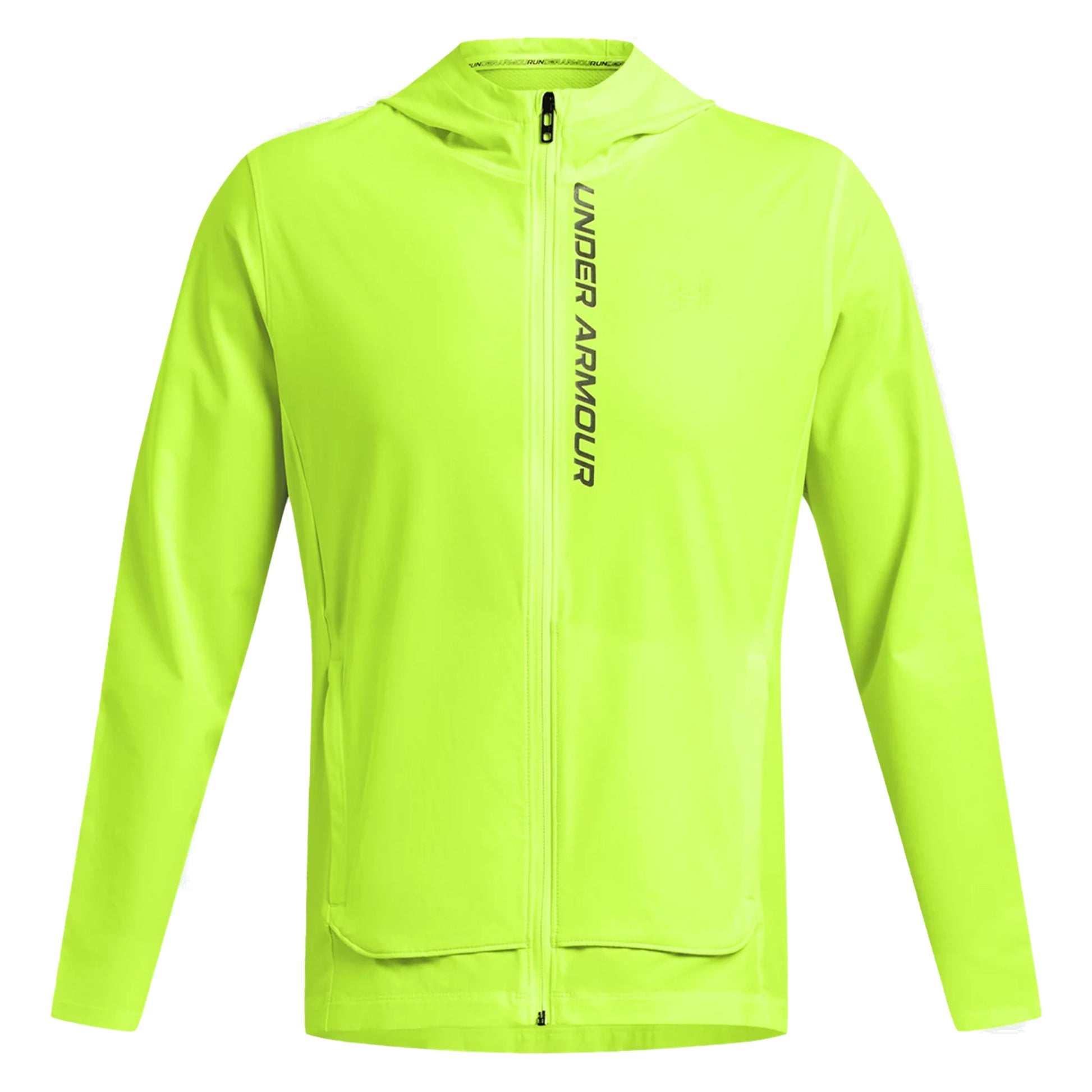 Under Armour Outrun The Storm Veste running Hommes - jaunes fluo, noir