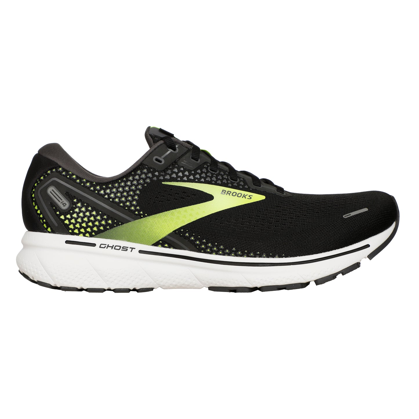 Brooks Ghost 14 Chaussure de running sans stabilisateurs Hommes - noir, jaune lemon