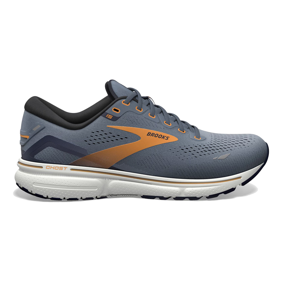 Brooks Ghost 15 Chaussure de running sans stabilisateurs Hommes - gris, orange