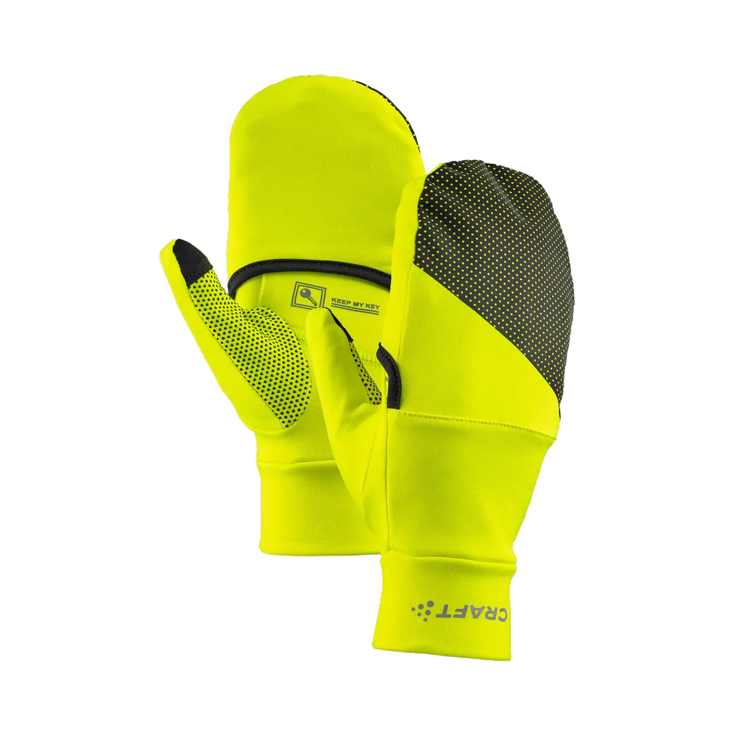 Craft ADV Lumen Fleece Hybrid Gants De Running-Vert Fluo