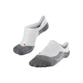 RU4 Endurance Invisible Chaussettes De Running Femmes-Blanc,Gris