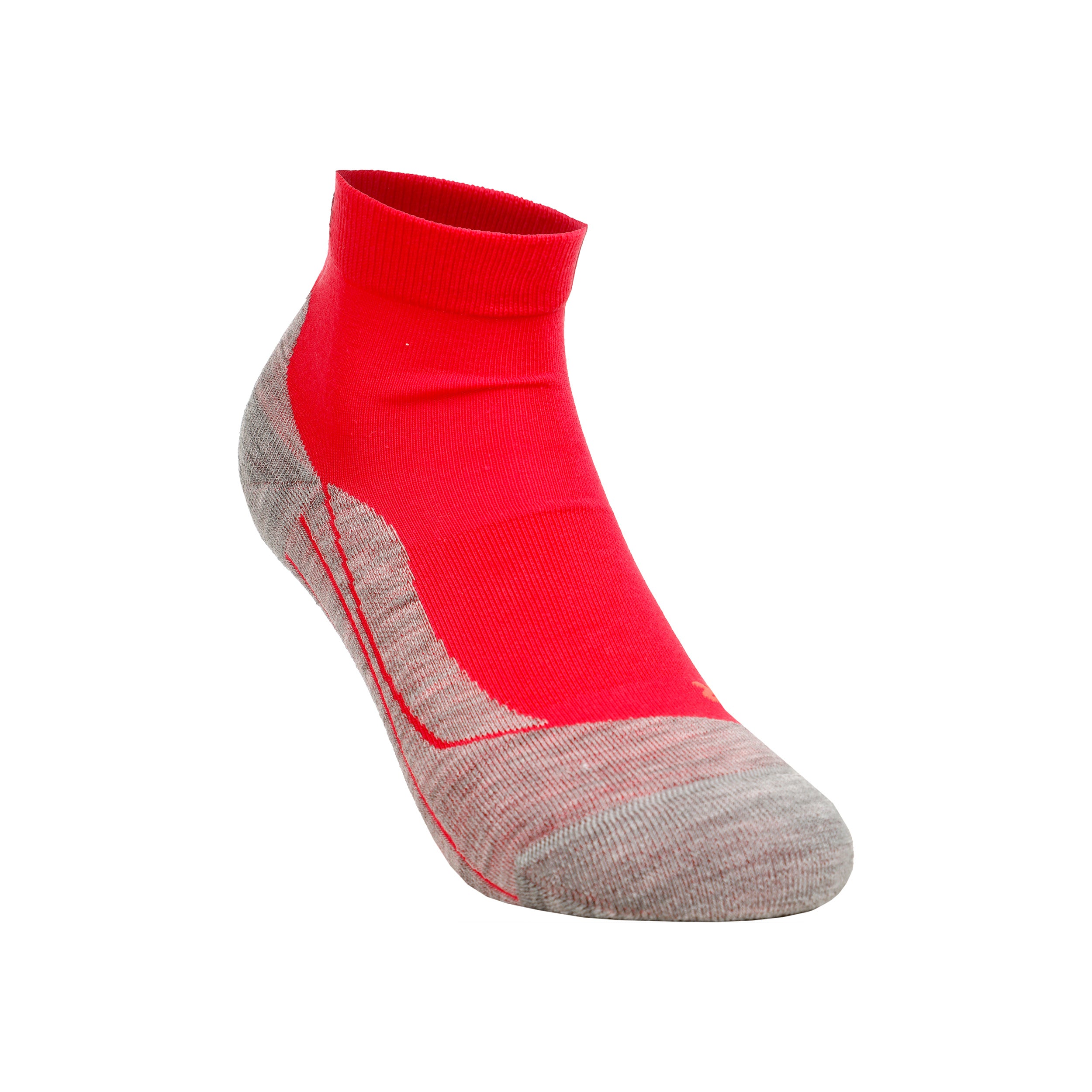 Falke RU4 Endurance Short Chaussettes de running Femmes - rouge, gris clair