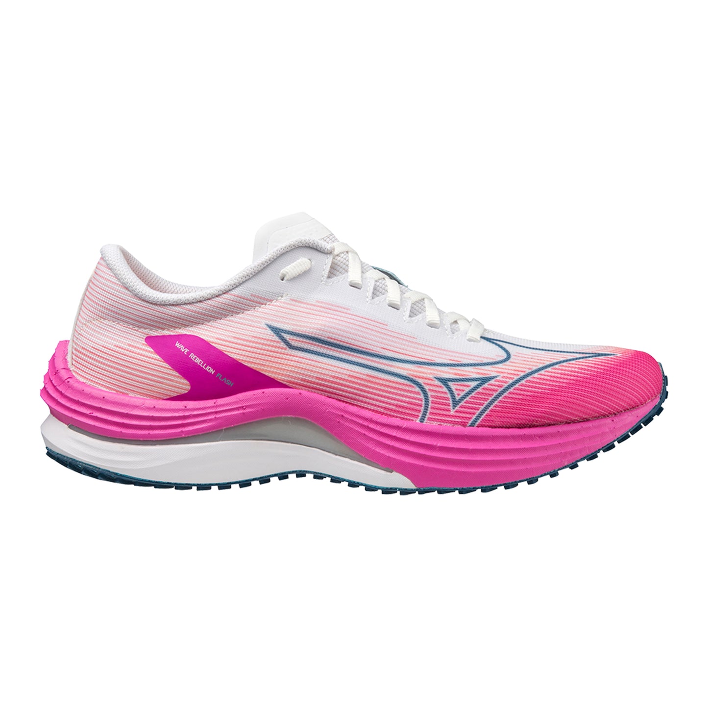 Mizuno Wave Rebellion Flash Chaussure de compétition Femmes - blanc, argent