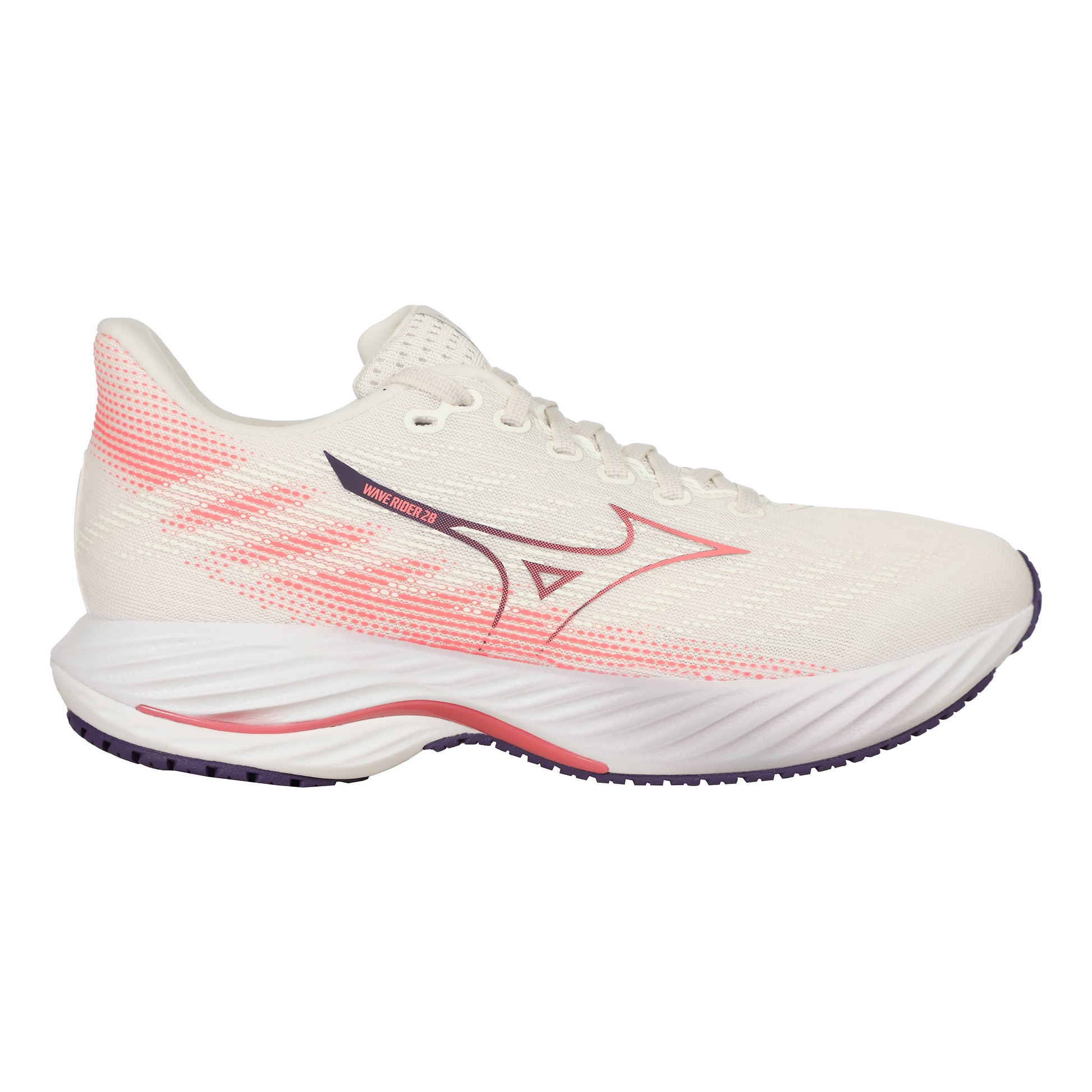 Mizuno Wave Rider 28 Chaussure De Running Sans Stabilisateurs Femmes-Blanc,Rosé
