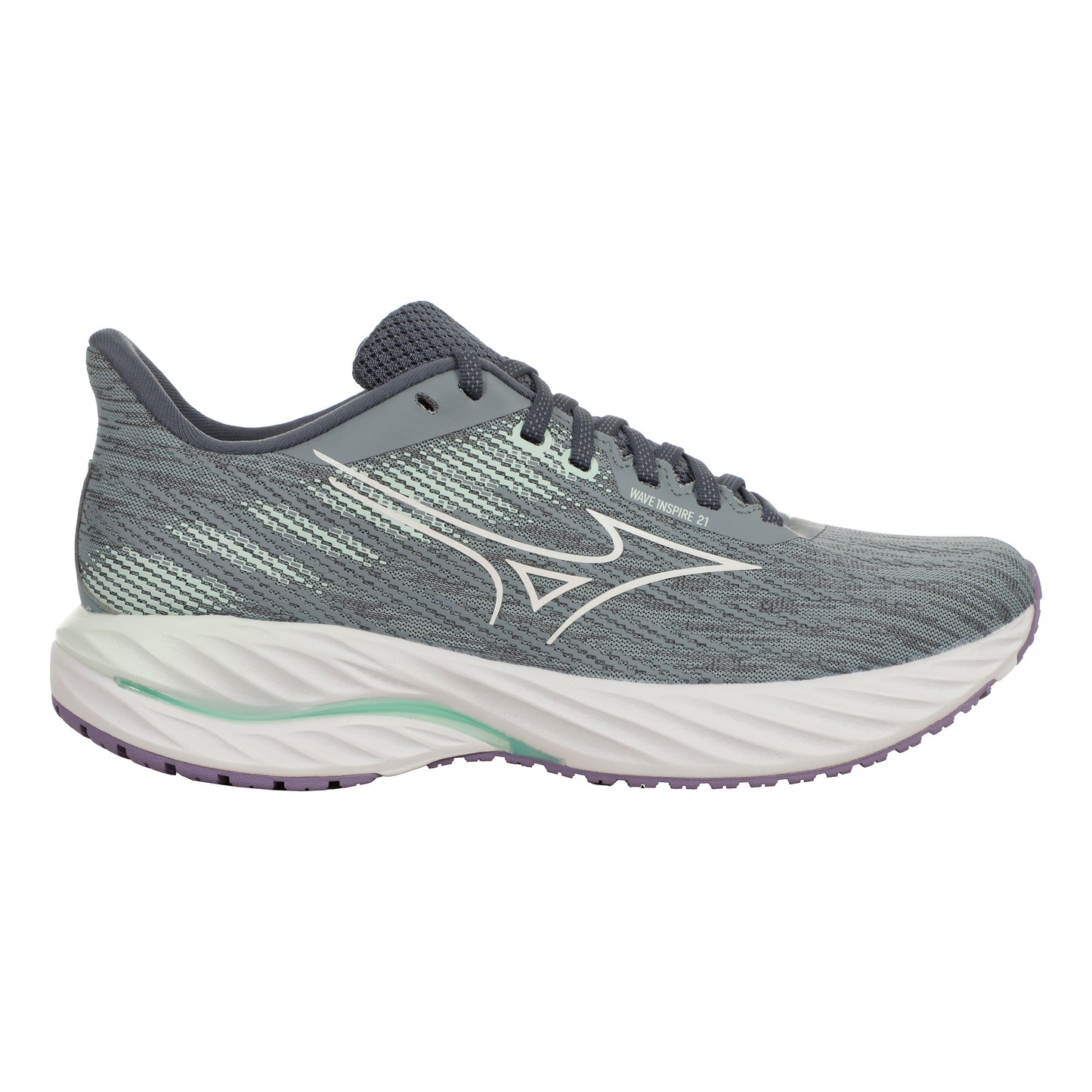 Mizuno Wave Inspire 21 Chaussure De Running Avec Stabilisateurs Femmes-Gris,Blanc