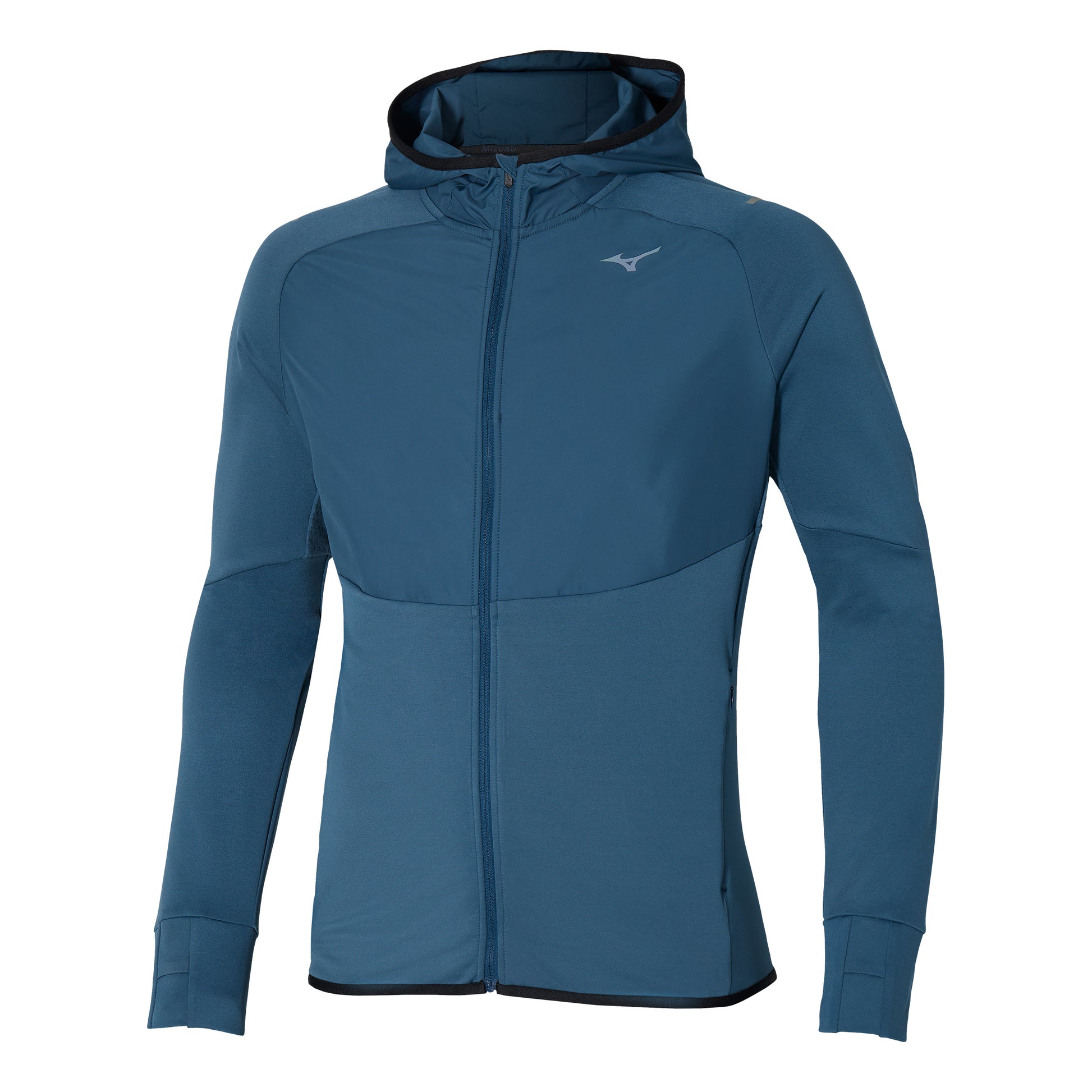 Mizuno Warmalite Hybrid FZ Veste running Hommes - bleu,