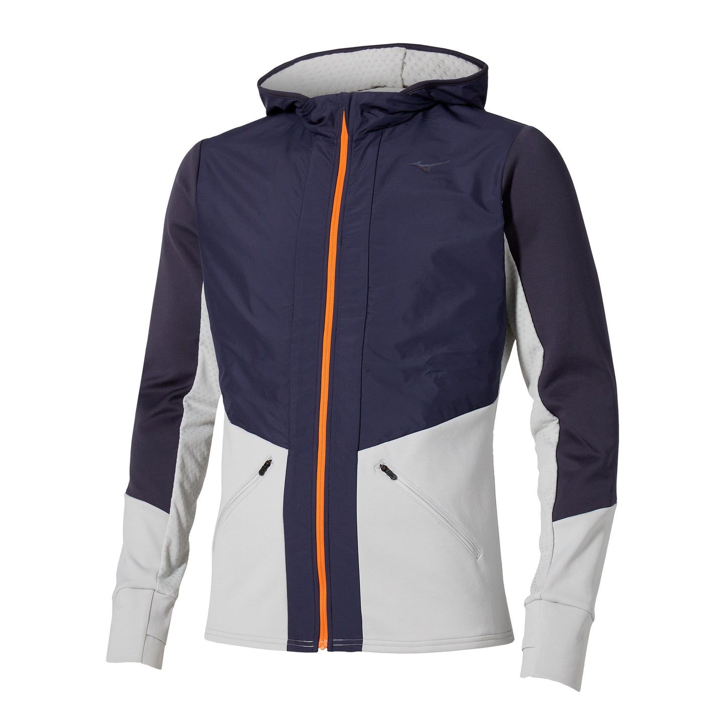 Mizuno Active Warmalite Hybrid Full Zip Veste Running Hommes-Bleu