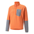Seasons Raincell Half-Zip Top de course Hommes - orange, gris