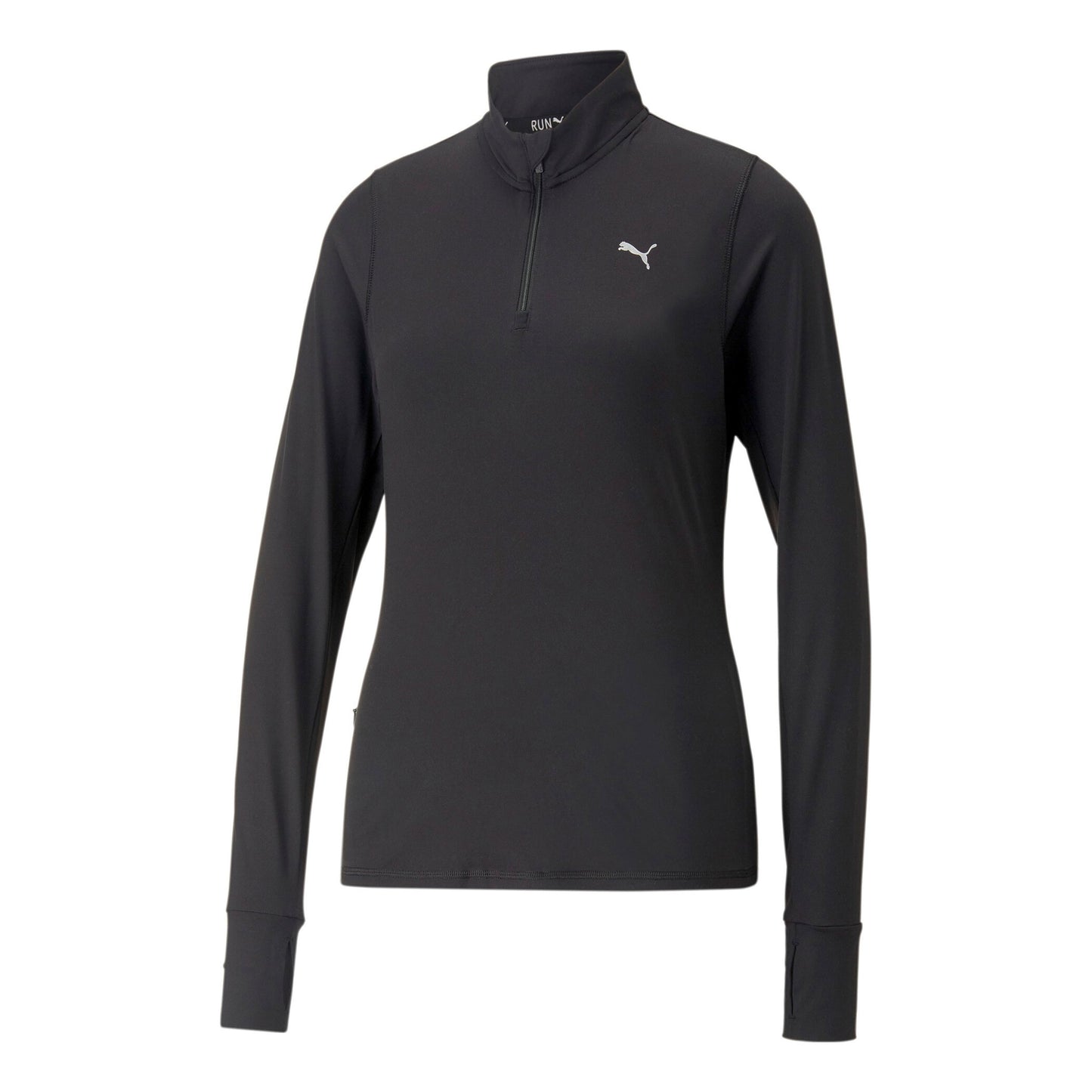 Puma Run Favorite 1/4 Zip Top De Course Femmes-Noir