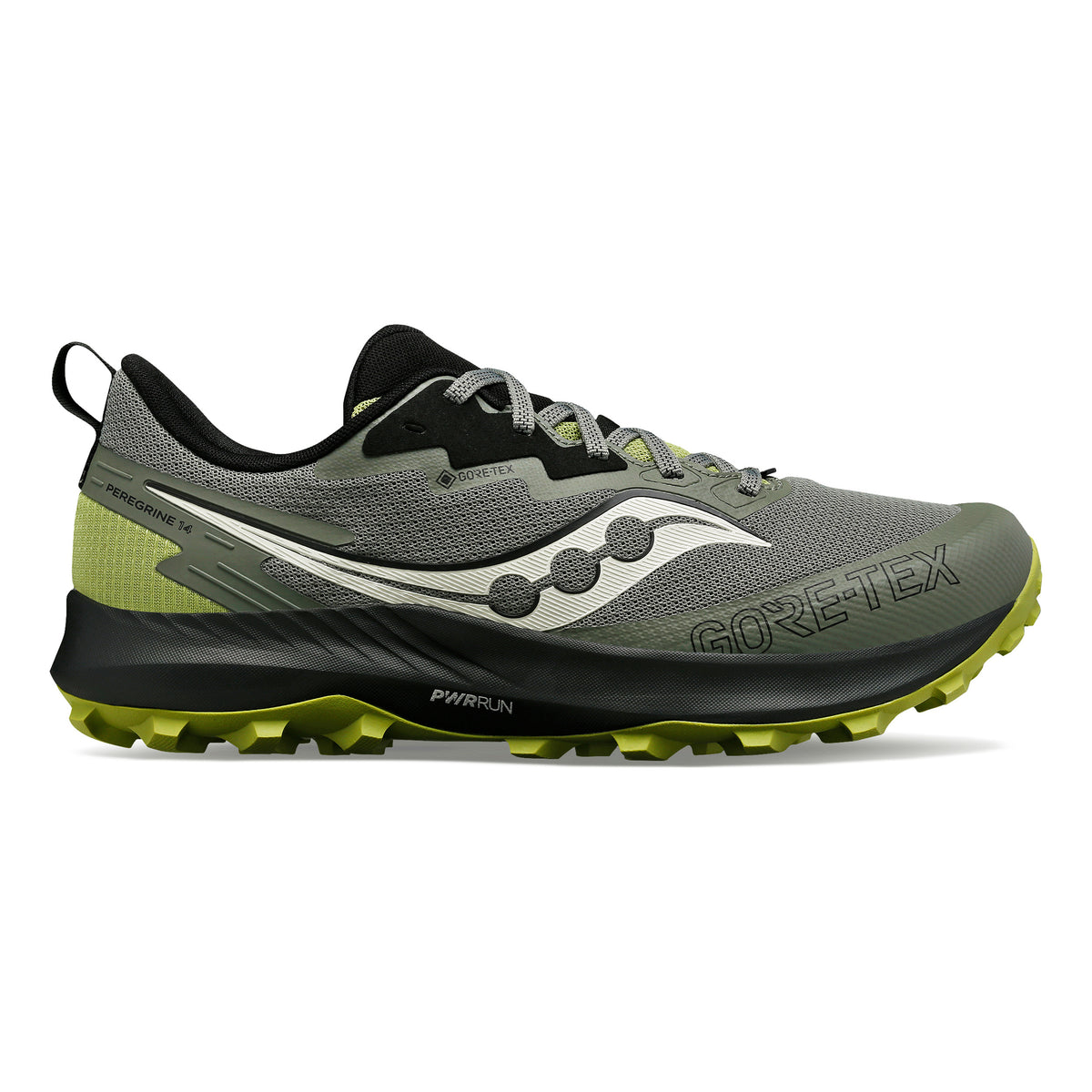 Saucony Peregrine 14 Gtx Chaussure trail Hommes - vert olive, vert fluo