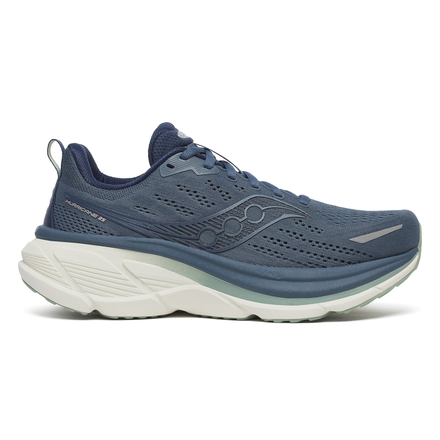 Saucony Hurricane 25 Chaussure de running avec stabilisateurs Hommes-bleu gris, vert clair