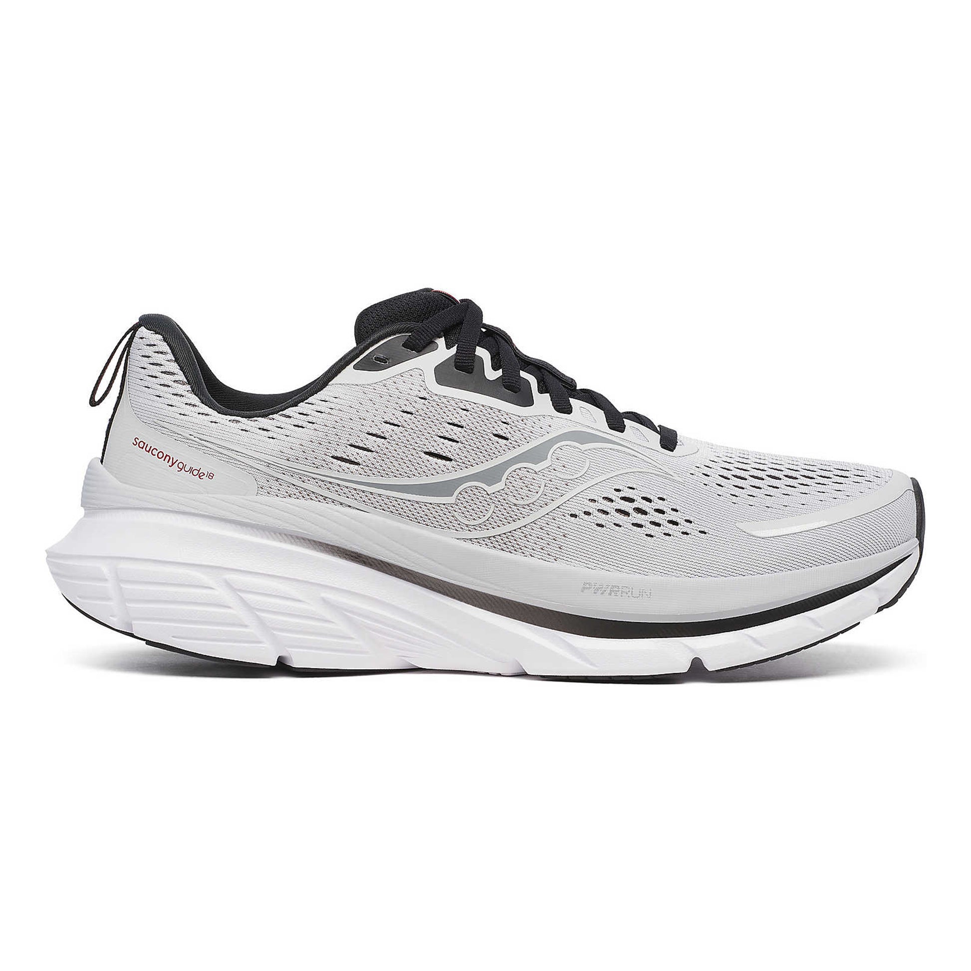 Saucony Guide 18 Chaussure De Running Avec Stabilisateurs Hommes-Blanc,Noir