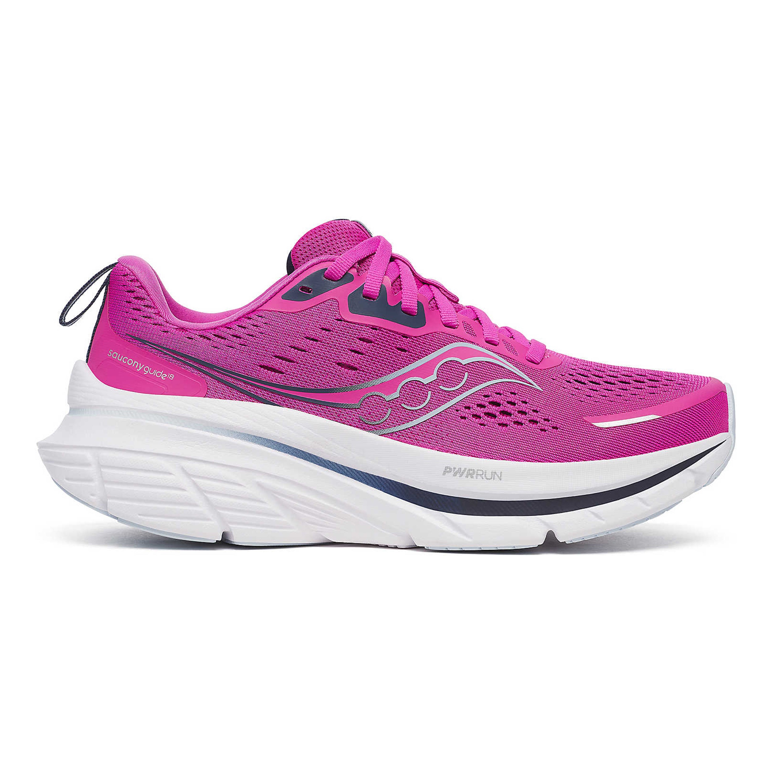 Saucony Guide 18 Chaussure De Running Avec Stabilisateurs Femmes-Pink,Bleu Foncé