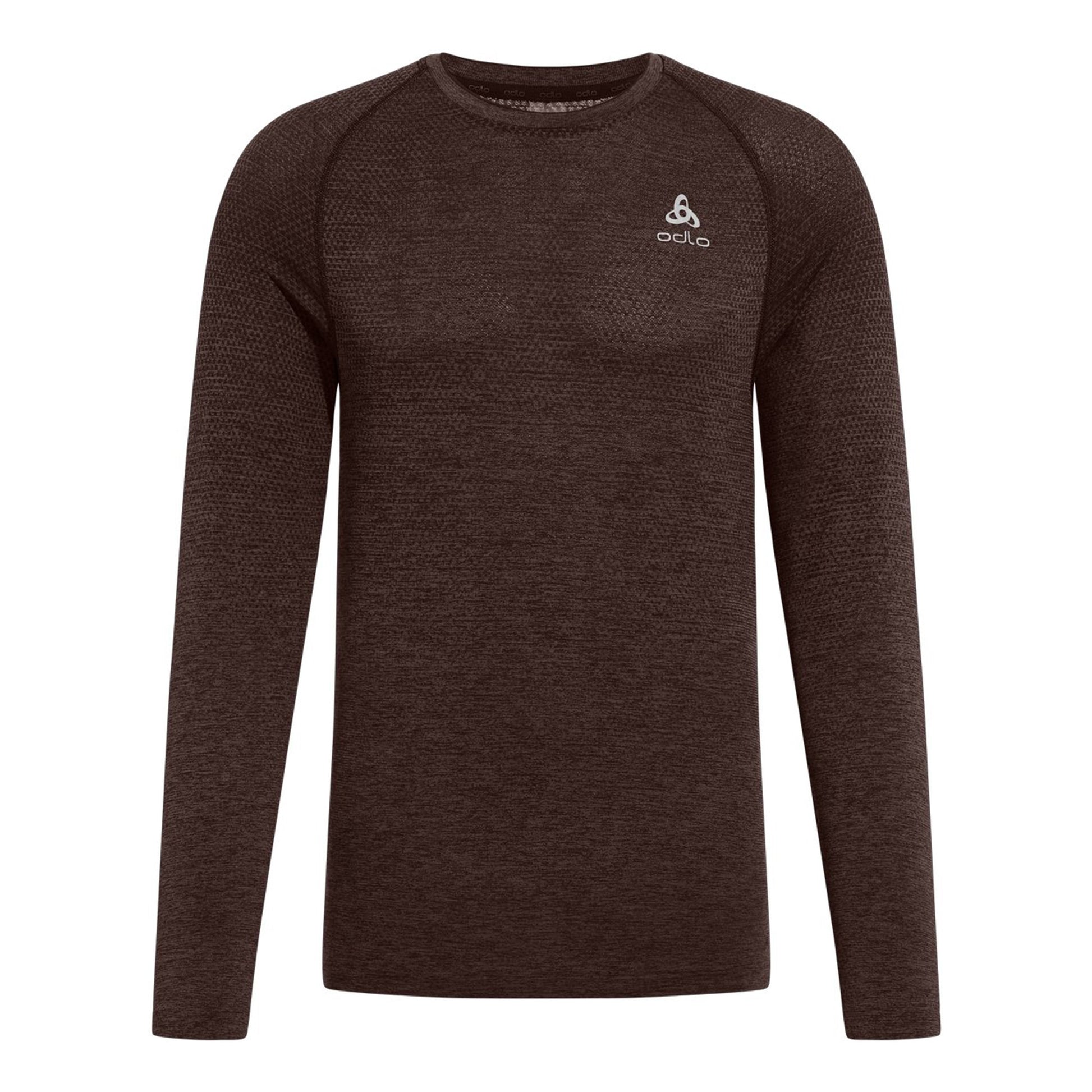Odlo Essential Seamless Haut Manches Longues Hommes-Marron