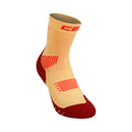 Core Mid Cut 5.0 Chaussettes de compression Hommes - jaune, rouge foncé