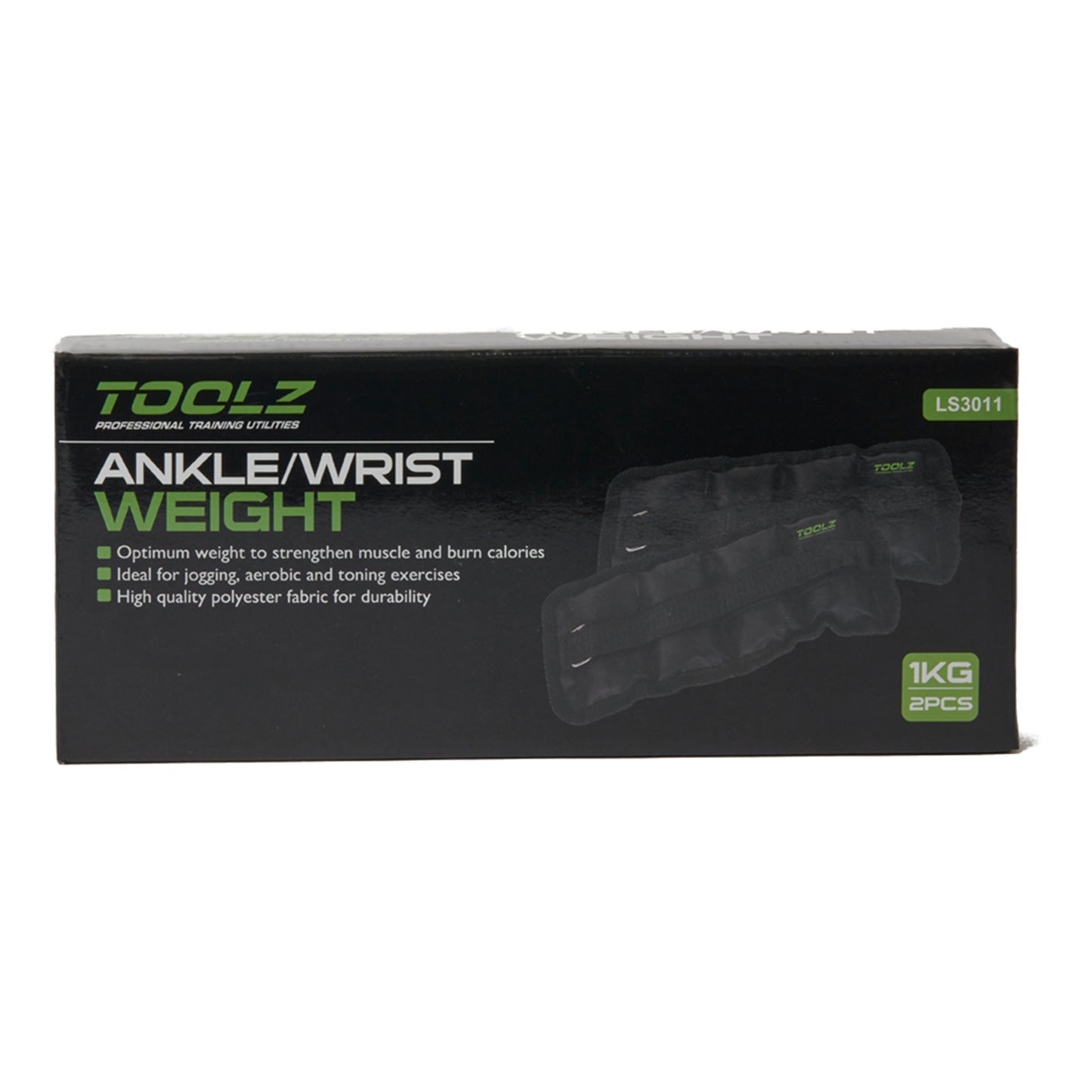 TOOLZ Wrist/Ankle Weight 1kg-2pcs Manchettes Pour Poids-Noir