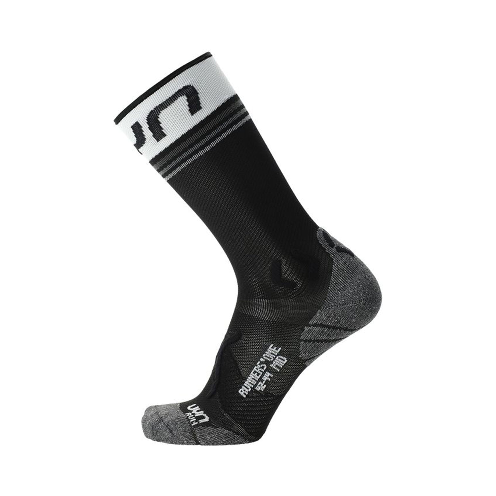 UYN Runner's One Chaussettes De Running Hommes-Noir,Blanc