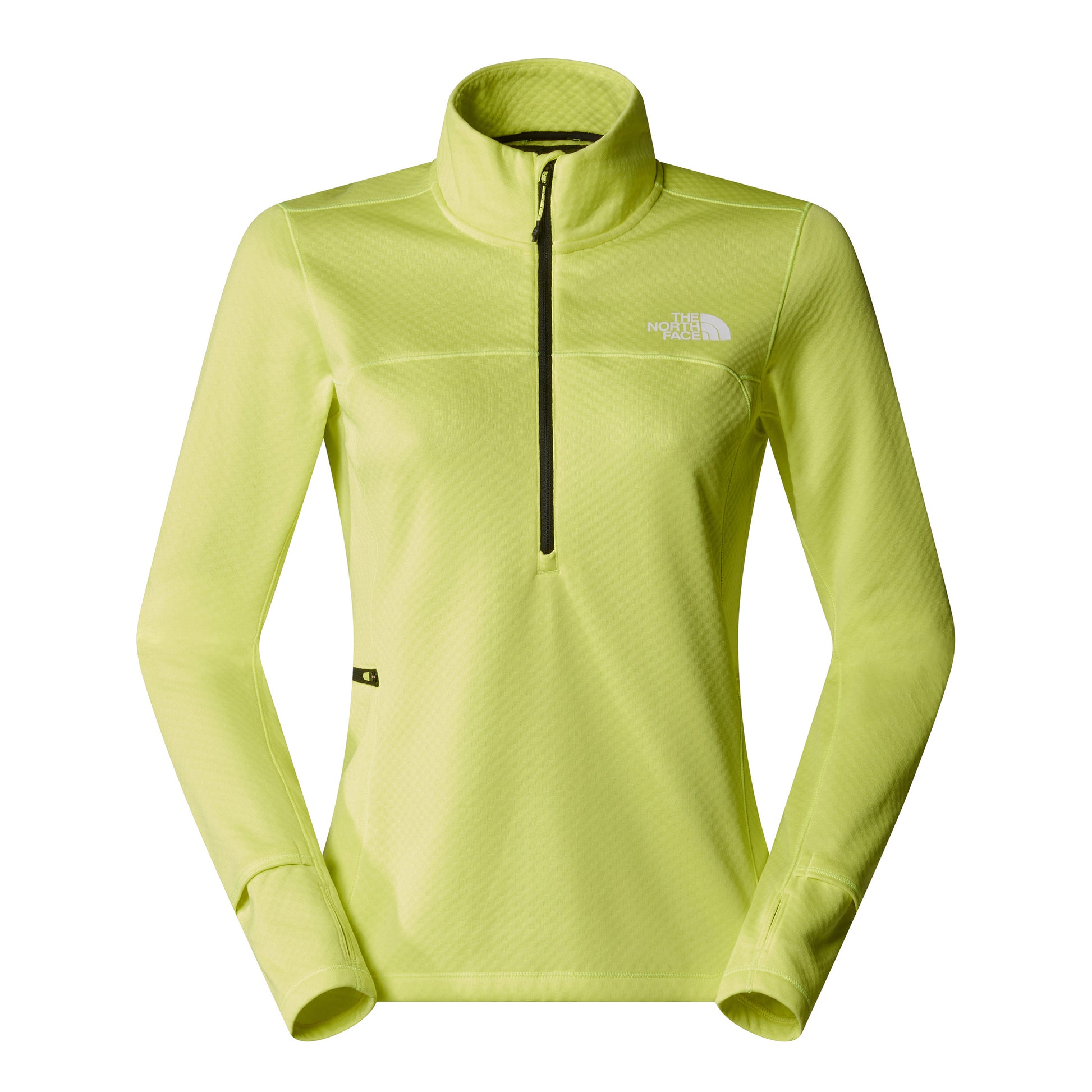 The North Face Winter Warm Pro 1/4 Zip Maillot De Course Femmes-Jaunes Fluo
