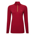 Core Thermal 1/2 Zip Maillot De Course Femmes-Rouge