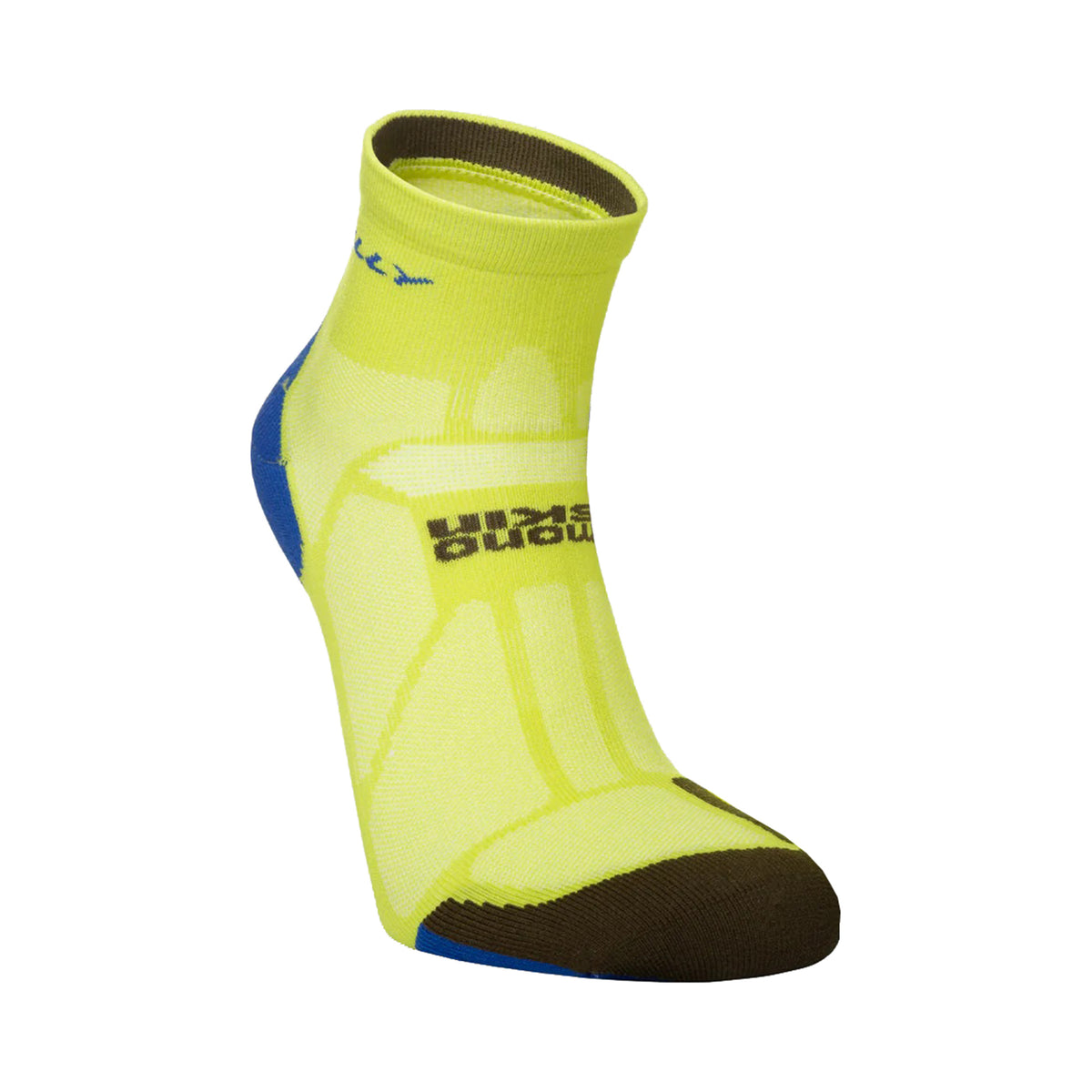 Hilly Marathon Fresh Anklet Minimum Cushioning Chaussettes de running Unisex - jaune, bleu