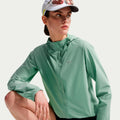 Swift Veste running Femmes - vert clair, argent