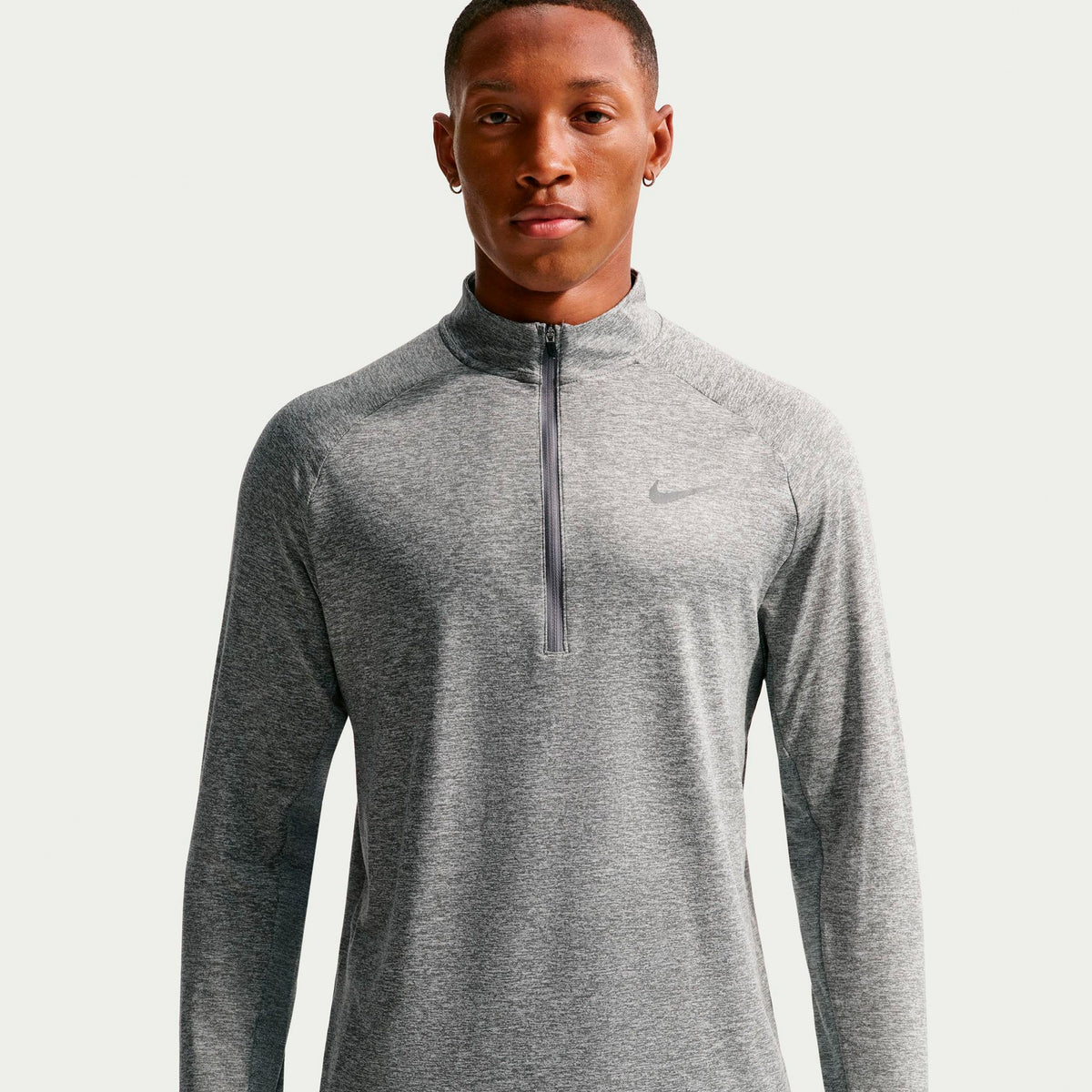 Nike Stride Half-Zip  Maillot de course Hommes - gris, argent