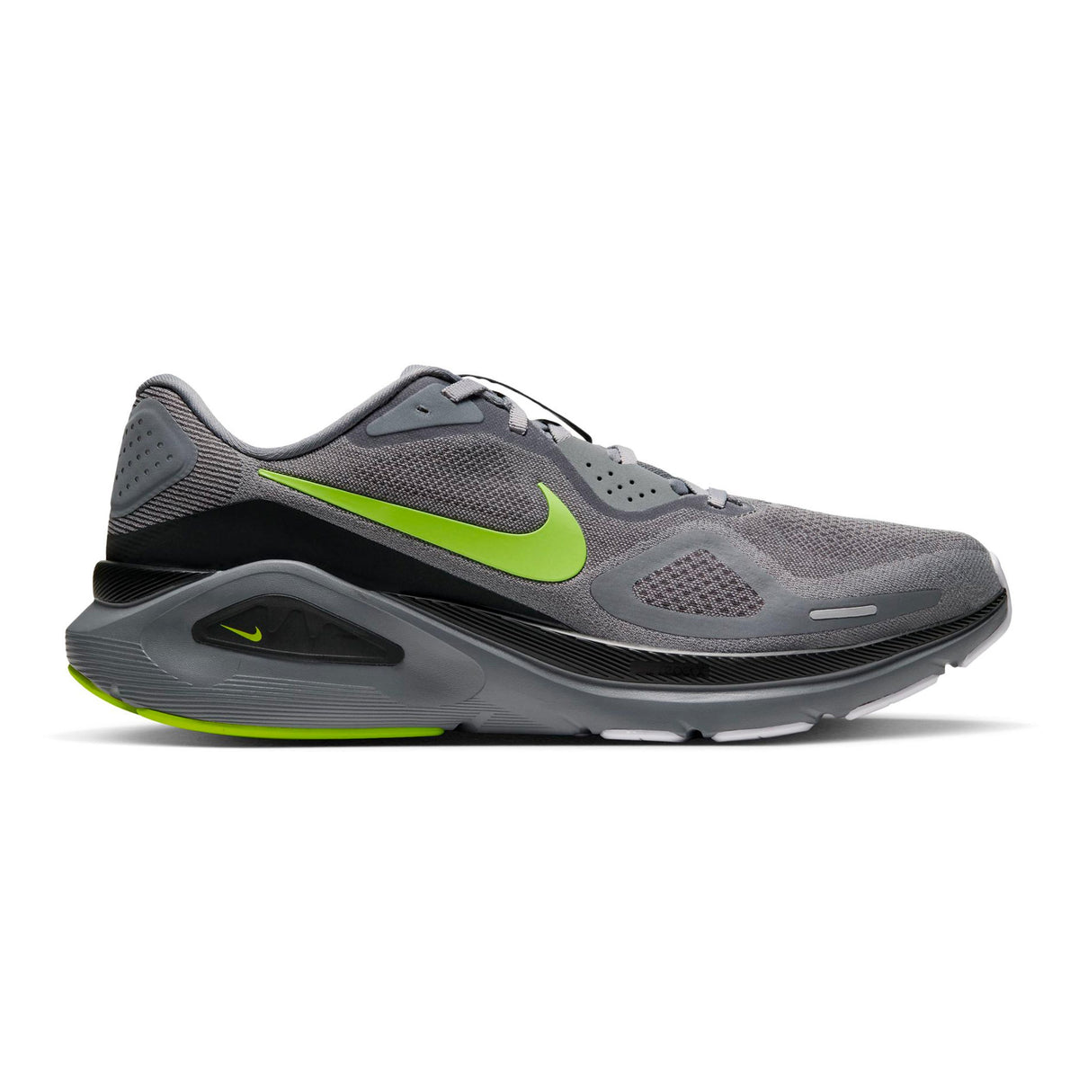 Nike Structure 26 Chaussure de running avec stabilisateurs Hommes - gris, jaune citron