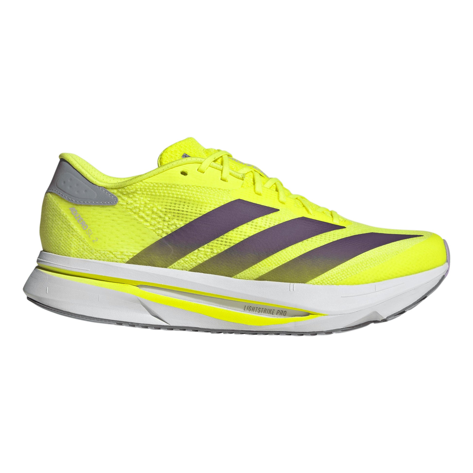 adidas adizero SL 2 Chaussure de running sans stabilisateurs Hommes - jaunes fluo, gris