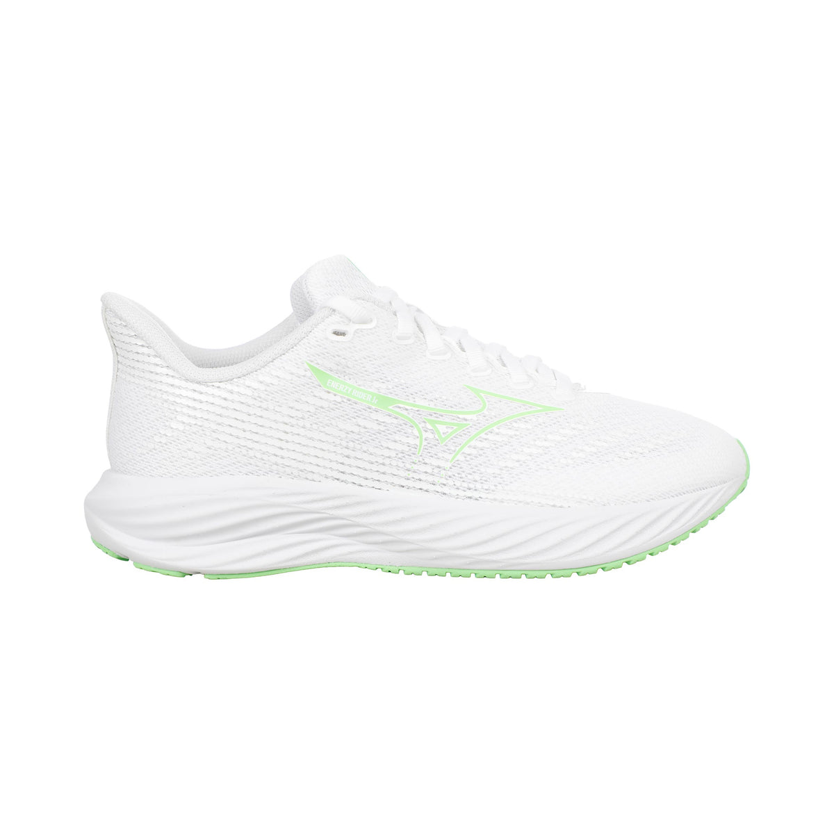 Mizuno Enerzy Rider Jnr  Chaussure de running sans stabilisateurs Enfants - blanc, vert