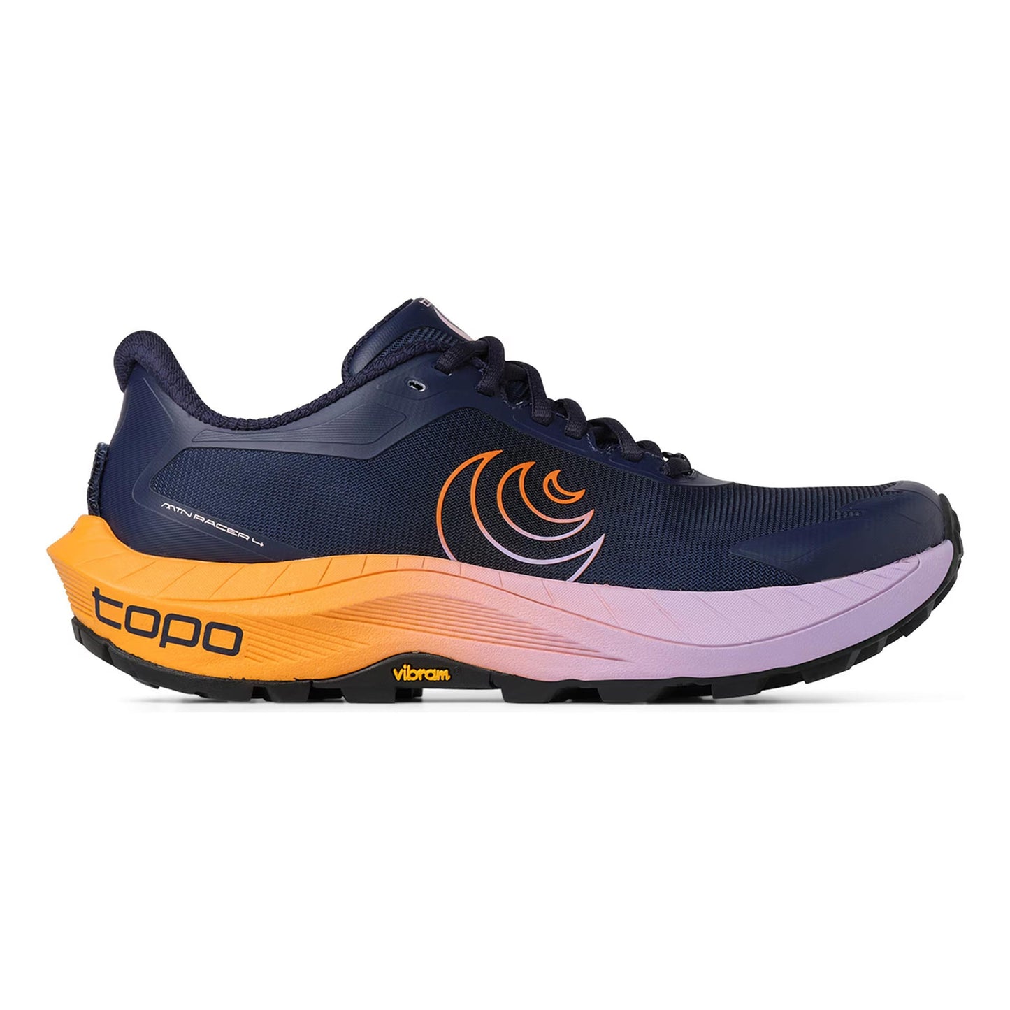 TOPO ATHLETIC MTN Racer 4 Chaussure trail Femmes - bleu foncé, orange
