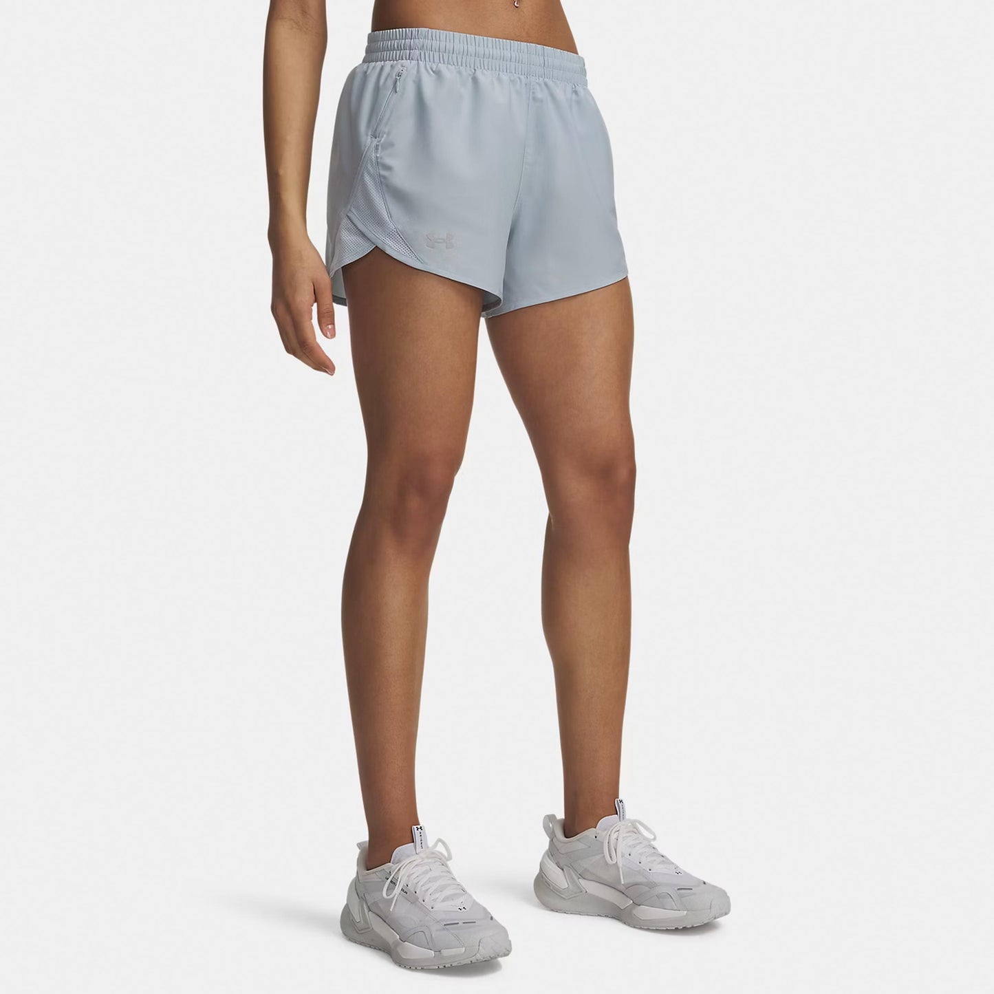 Under Armour Fly By 3in  Short de running Femmes - bleu gris