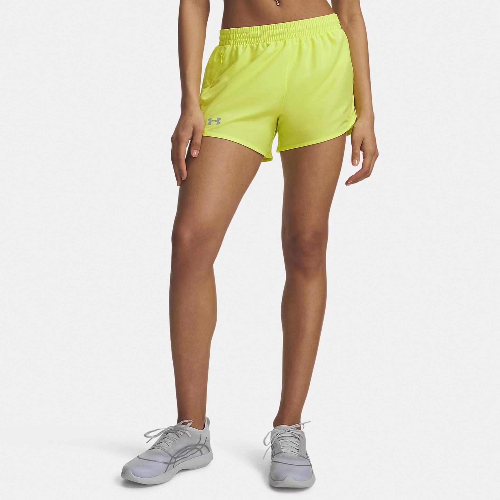 Under Armour Fly By 3in  Short de running Femmes - jaune