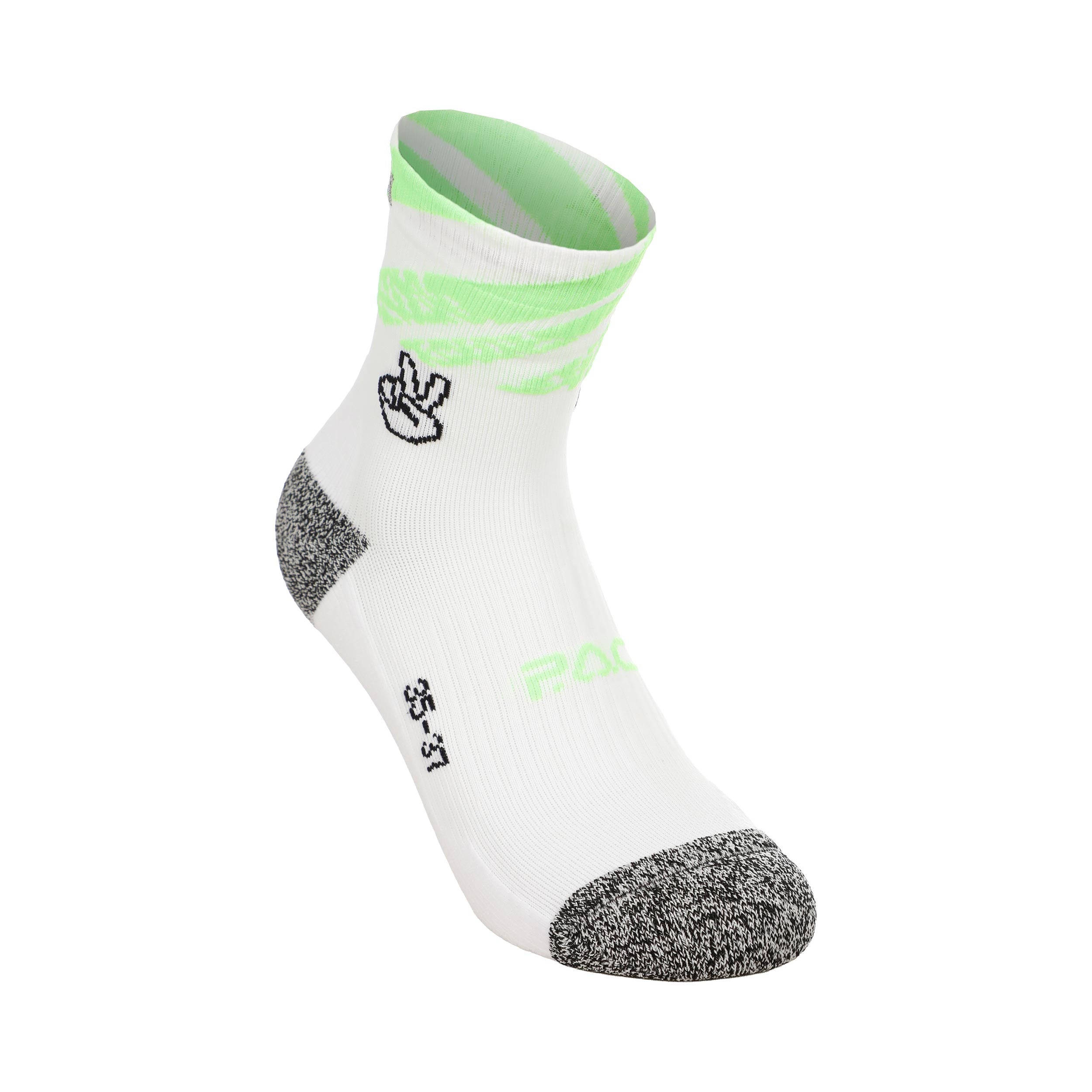 P.A.C. RN 6.2 Reflective Pro Mid Compression Chaussettes de compression Femmes - blanc, orange fluo