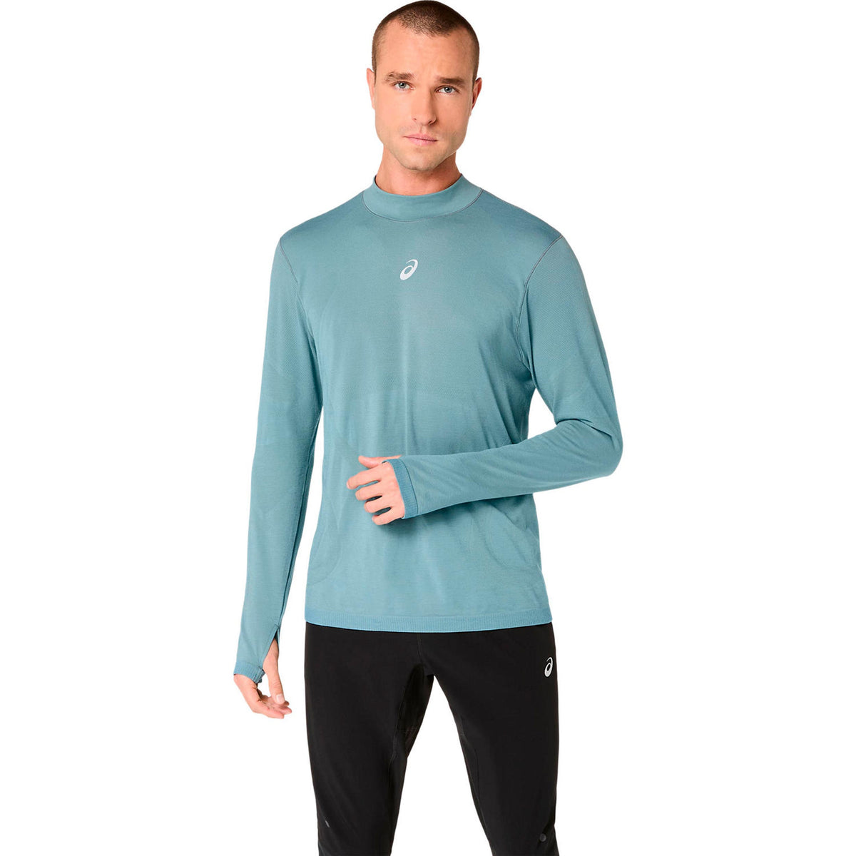 ASICS Road Winter Seamless  Maillot de course Hommes - turquoise