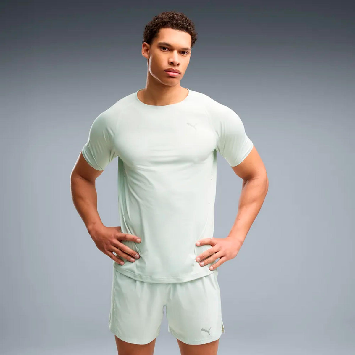 Puma Everyday Cloudspun  Maillot de course Hommes - vert clair