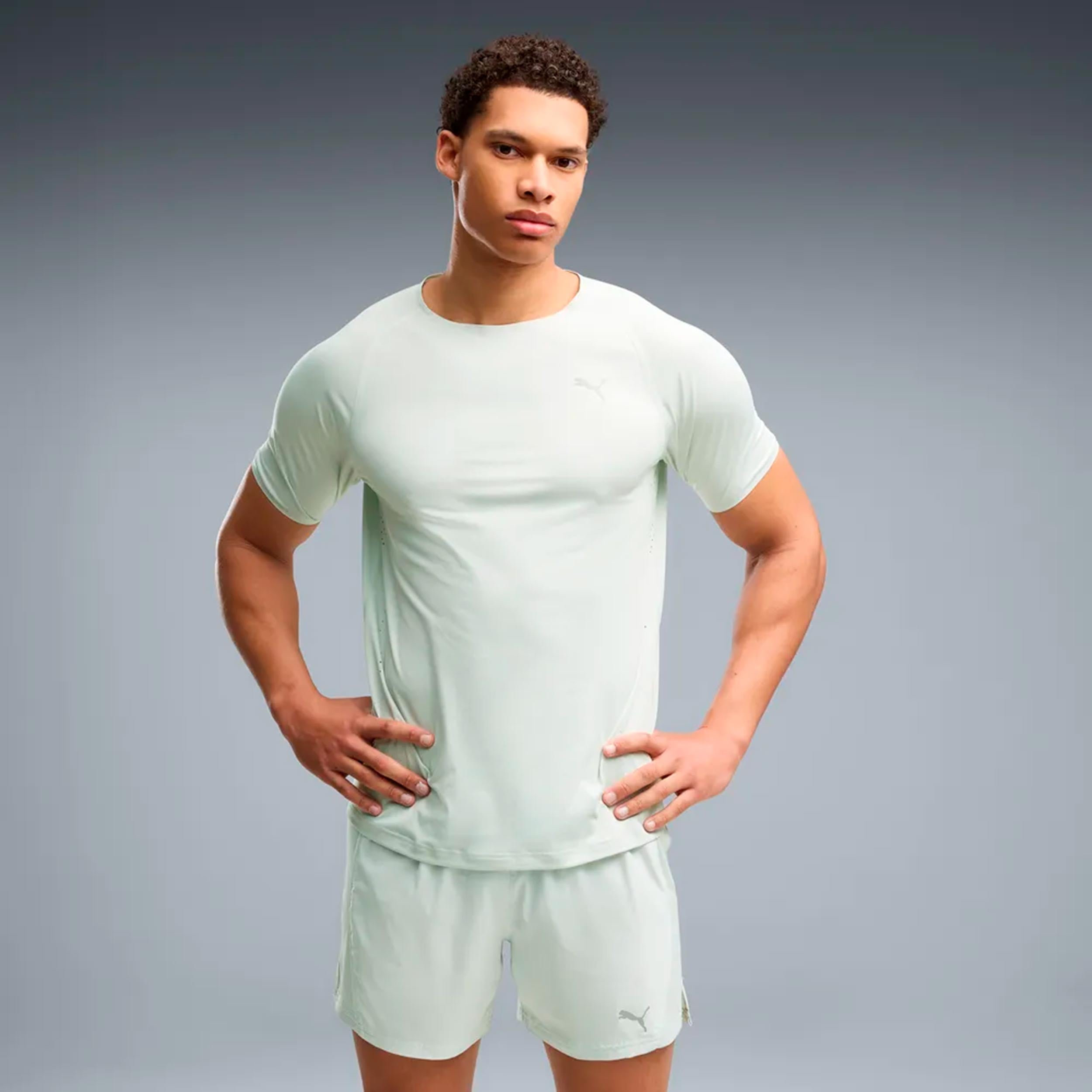 Puma Everyday Cloudspun  Maillot de course Hommes - vert clair