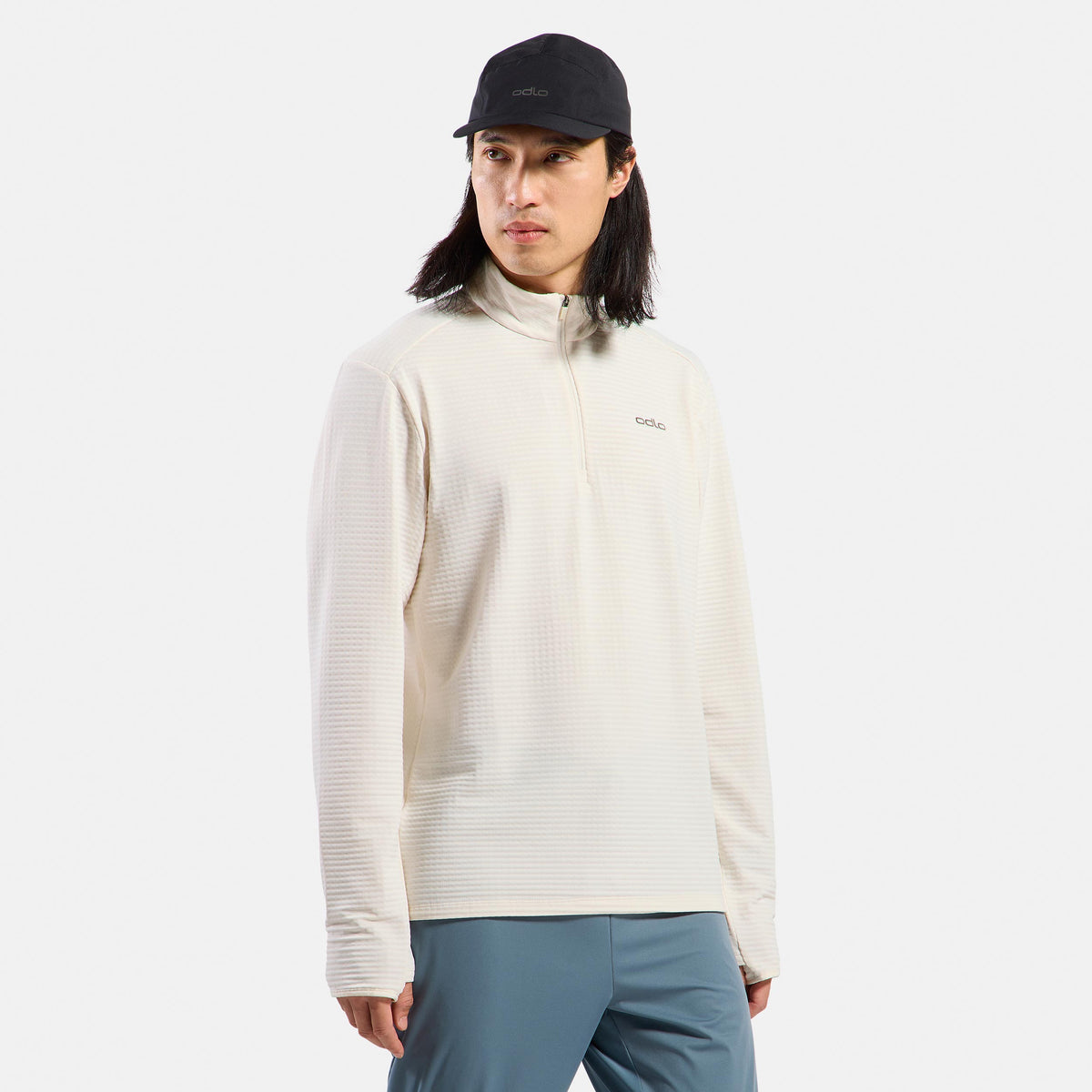 Odlo Essential Thermal Midlayer 1/2 Zip Maillot de course Hommes - crème