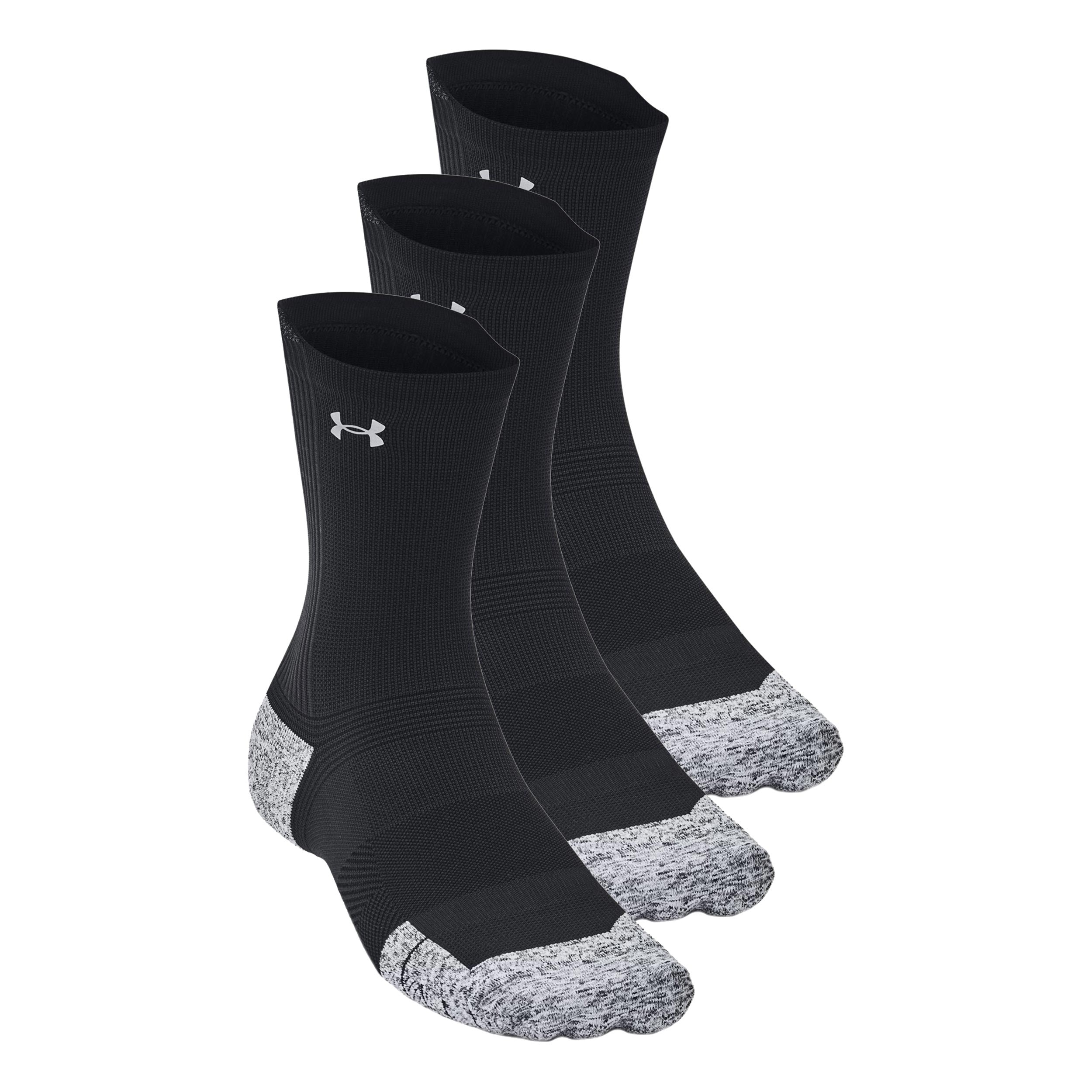 Under Armour Velociti Run Cush Crew 3pack Chaussettes de running Unisex - noir, noir
