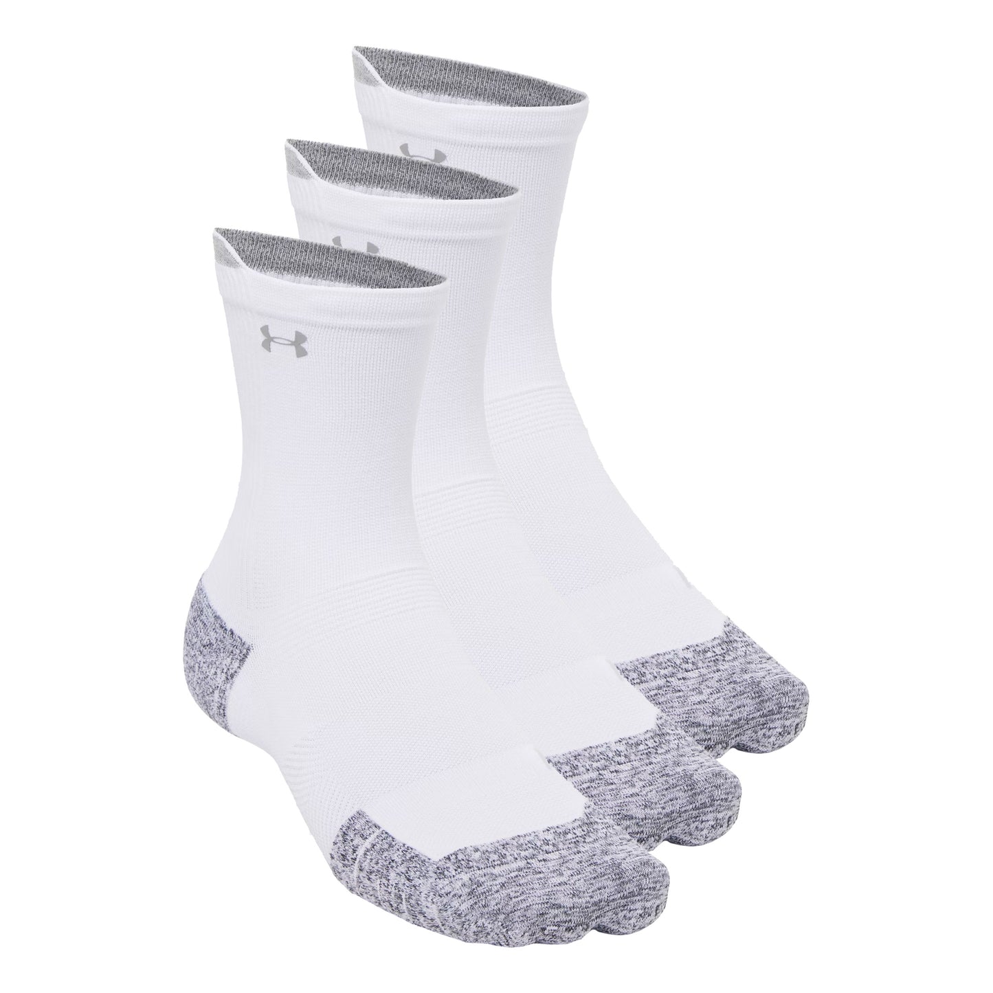 Under Armour Velociti Run Cush Crew 3pack Chaussettes de running Unisex - blanc, blanc