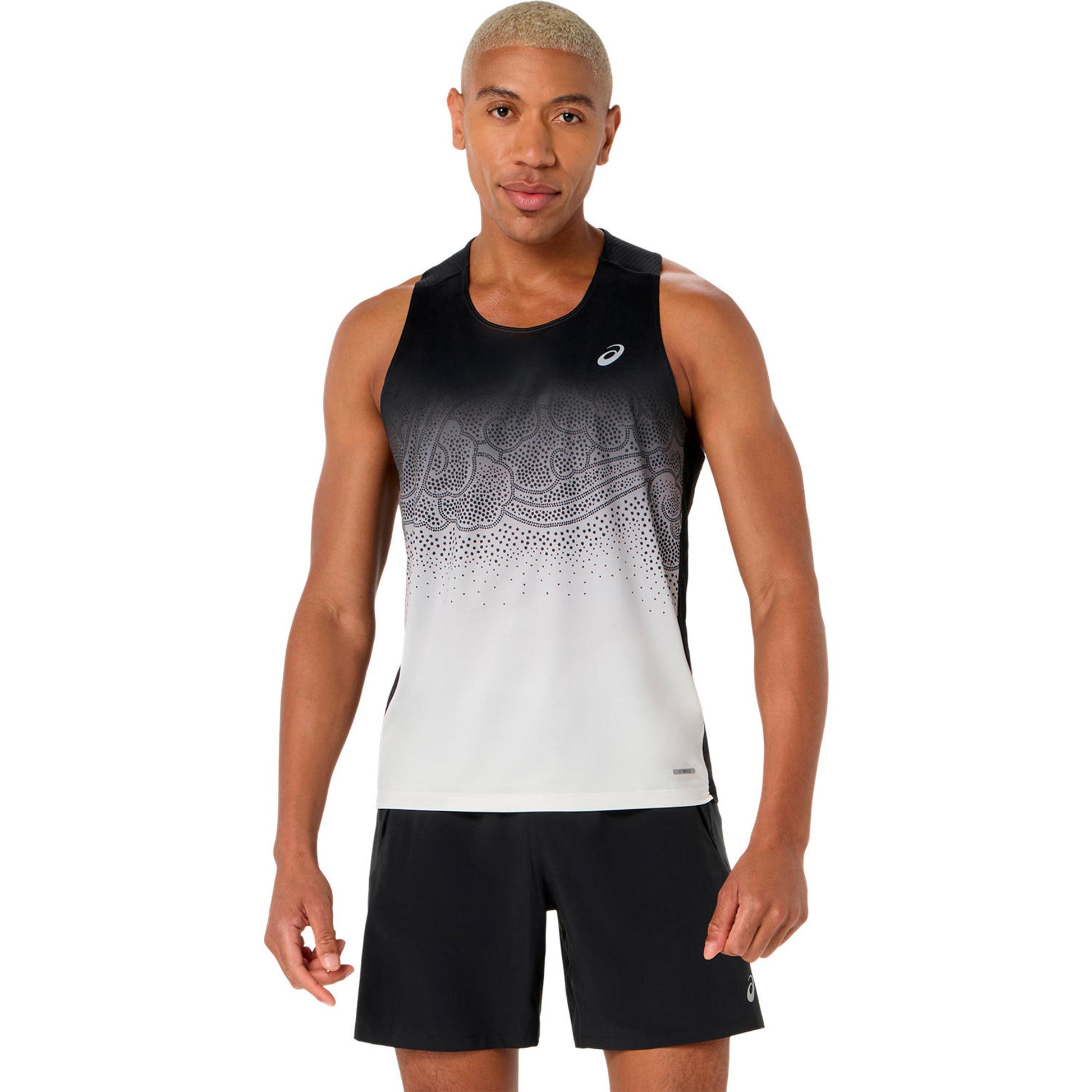 ASICS Road Fade Maillot de course Hommes-noir, beige