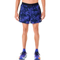 Fujitrail AOP 5in Short de running Hommes-bleu foncé, bleu