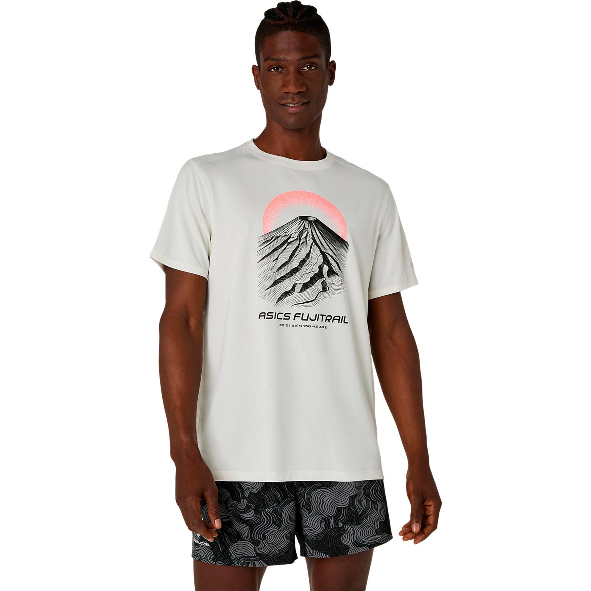ASICS Fujitrail Logo  Maillot de course Hommes - crème